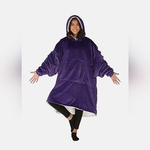 The Comfy Original Blanket Hoodie Dark Purple One Size